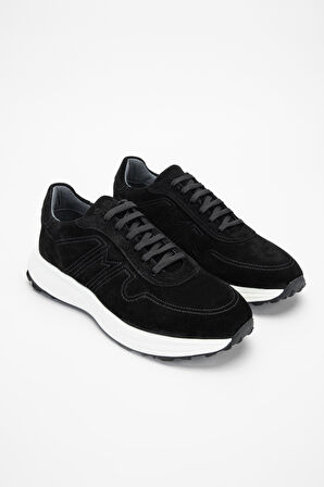 Valmenti AgathoErkek Siyah Süet Hakiki Deri Sneakers & Spor Ayakkabı 698 1088-1 ERK AYK SK23/24