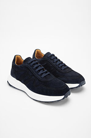 Valmenti AgathoErkek Lacivert Süet Hakiki Deri Sneakers & Spor Ayakkabı 698 1088-1 ERK AYK SK23/24