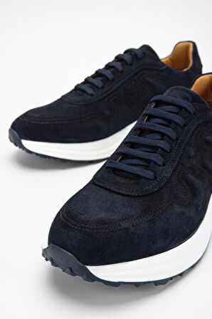 Valmenti AgathoErkek Lacivert Süet Hakiki Deri Sneakers & Spor Ayakkabı 698 1088-1 ERK AYK SK23/24
