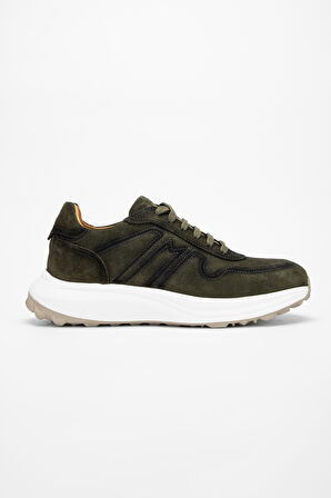 Valmenti AgathoErkek Haki Süet Hakiki Deri Sneakers & Spor Ayakkabı 698 1088-1 ERK AYK SK23/24