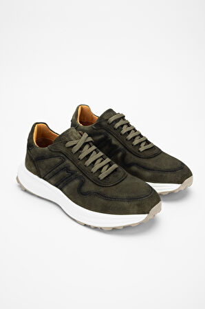 Valmenti AgathoErkek Haki Süet Hakiki Deri Sneakers & Spor Ayakkabı 698 1088-1 ERK AYK SK23/24