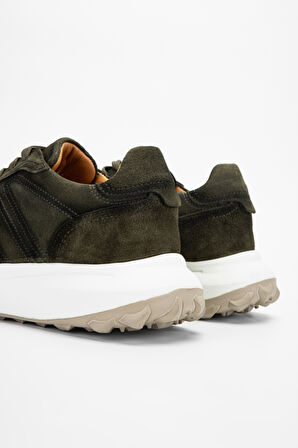 Valmenti AgathoErkek Haki Süet Hakiki Deri Sneakers & Spor Ayakkabı 698 1088-1 ERK AYK SK23/24
