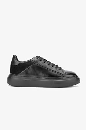 Valmenti Moreno Erkek Siyah Hakiki Deri Sneakers & Spor Ayakkabı 698 1080-5 ERK AYK SK23/24
