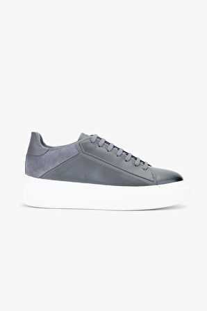 Valmenti Moreno Erkek Antrasit Hakiki Deri Sneakers & Spor Ayakkabı 698 1080-5 ERK AYK SK23/24