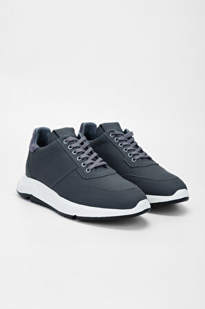 Valmenti Erkek Gri Hakiki Deri Sneakers & Spor Ayakkabı 698 984-9 ERK AYK SK23/24