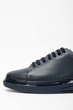 Tamer Tanca Erkek Hakiki Deri Lacivert Sneakers & Spor Ayakkabı 698 1089-5 ERK AYK SK23/24 LACIVERT