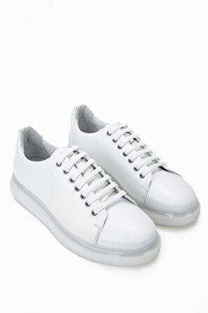 Tamer Tanca Erkek Hakiki Deri Beyaz Sneakers & Spor Ayakkabı 698 1089-5 ERK AYK SK23/24 BEYAZ
