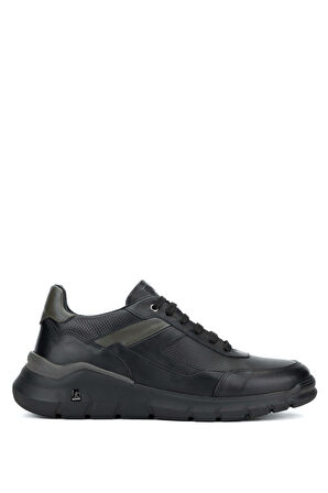 Tamer Tanca Erkek Hakiki Deri Siyah Sneakers & Spor Ayakkabı 698 1084-7 ERK AYK SK23/24 SIYAH