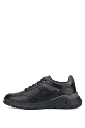 Tamer Tanca Erkek Hakiki Deri Siyah Sneakers & Spor Ayakkabı 698 1084-7 ERK AYK SK23/24 SIYAH