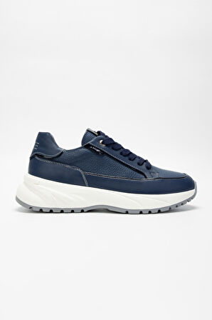 Valmenti Erkek Lacivert Floter Hakiki Deri Sneakers & Spor Ayakkabı 383 5689 ERK AYK SK23/24