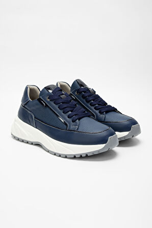Valmenti Erkek Lacivert Floter Hakiki Deri Sneakers & Spor Ayakkabı 383 5689 ERK AYK SK23/24