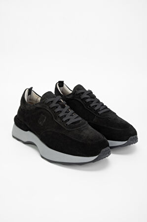 Valmenti Erkek Siyah Süet Hakiki Deri Sneakers & Spor Ayakkabı 383 5735 ERK AYK SK23/24