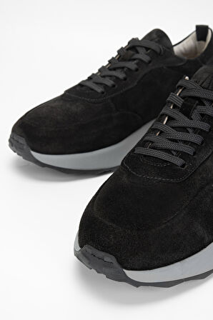 Valmenti Erkek Siyah Süet Hakiki Deri Sneakers & Spor Ayakkabı 383 5735 ERK AYK SK23/24