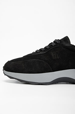 Valmenti Erkek Siyah Süet Hakiki Deri Sneakers & Spor Ayakkabı 383 5735 ERK AYK SK23/24