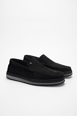 Valmenti NohyErkek Siyah Nubuk Hakiki Deri Loafer Ayakkabı 355 14320-VAL ERK AYK SK23/24