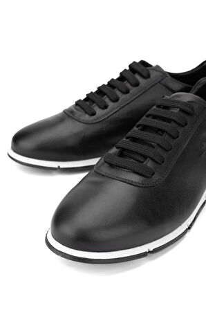 Tamer Tanca Erkek Hakiki Deri Siyah Deri Casual Ayakkabı 128 241339 ERK AYK Y24 SIYAH DR