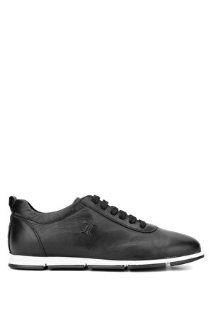 Tamer Tanca Erkek Hakiki Deri Siyah Deri Casual Ayakkabı 128 241339 ERK AYK Y24 SIYAH DR