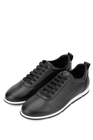 Tamer Tanca Erkek Hakiki Deri Siyah Deri Casual Ayakkabı 128 241339 ERK AYK Y24 SIYAH DR