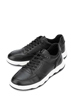 Tamer Tanca Erkek Hakiki Deri Siyah Deri Casual Ayakkabı 128 242291 ERK AYK Y24 SIYAH DR