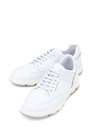 Tamer Tanca Erkek Hakiki Deri Beyaz Casual Ayakkabı 128 242291 ERK AYK Y24 BEYAZ DR