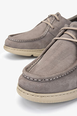 Valmenti Agatho Erkek Vizon Nubuk Hakiki Deri Casual Ayakkabı 128 243210 ERK AYK Y24