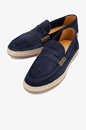 Valmenti Erkek Lacivert Süet Hakiki Deri Loafer Ayakkabı 128 245532-VAL ERK AYK Y24