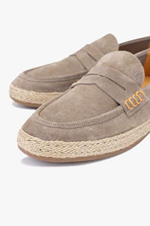 Valmenti Erkek Vizon Süet Hakiki Deri Loafer Ayakkabı 128 245532-VAL ERK AYK Y24