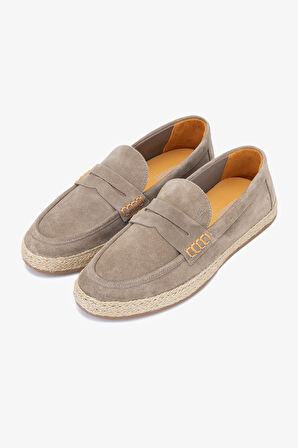 Valmenti Erkek Vizon Süet Hakiki Deri Loafer Ayakkabı 128 245532-VAL ERK AYK Y24