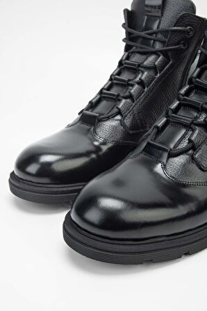 Tamer Tanca Erkek Hakiki Deri Siyah POSTAL Bot 167 8128 ERK BOT SK23/24 SYH ACMA/SYH FLTR