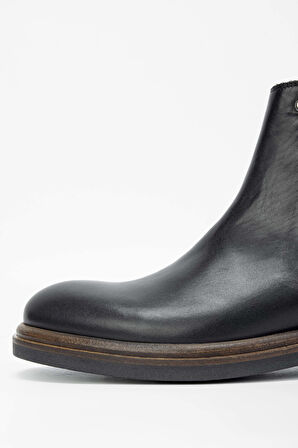 Tamer Tanca Erkek Hakiki Deri Siyah Casual Bot 537 3384 ERK BOT SK23/24 SIYAH