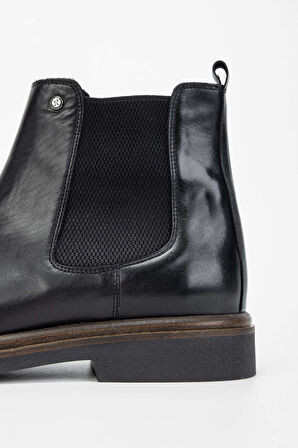 Tamer Tanca Erkek Hakiki Deri Siyah Casual Bot 537 3384 ERK BOT SK23/24 SIYAH