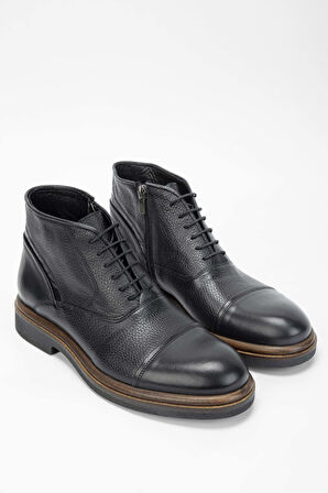 Tamer Tanca Erkek Hakiki Deri Siyah Casual Bot 537 3383 ERK BOT SK23/24 SYH ANL/SYH FLTR