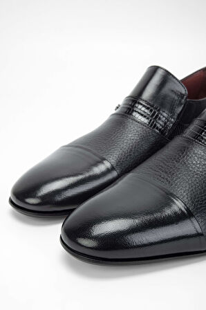 Tamer Tanca Erkek Hakiki Deri Siyah Makosen Ayakkabı 537 3052 ERK AYK SK23/24 SYH BFL/SYH KRTN