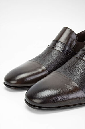 Tamer Tanca Erkek Hakiki Deri Kahverengi Makosen Ayakkabı 537 3052 ERK AYK SK23/24 KHV BFL/KHV KRTN