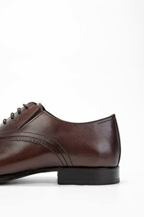 Tamer Tanca Erkek Hakiki Deri Kahverengi Klasik Ayakkabı 537 3389 ERK AYK SK23/24 KAHVE