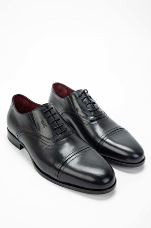 Tamer Tanca Erkek Hakiki Deri Siyah Klasik Ayakkabı 537 3389 ERK AYK SK23/24 SIYAH