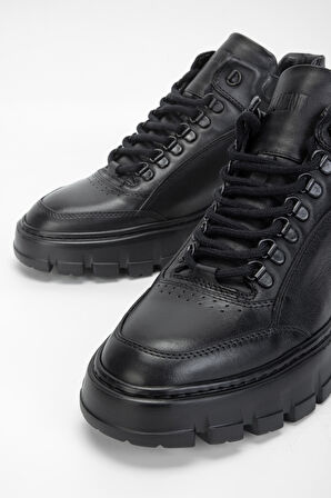 Valmenti AlanzoErkek Siyah Deri Casual Bot 381 19677 ERK BOT SK23/24