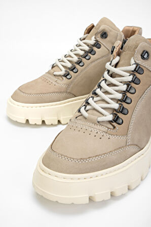 Valmenti AlanzoErkek Bej Nubuk Deri Casual Bot 381 19677 ERK BOT SK23/24