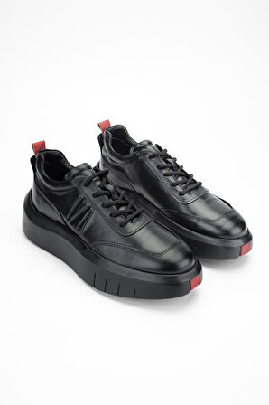 Valmenti CarlaErkek Siyah Hakiki Deri Sneakers & Spor Ayakkabı 381 19551 ERK AYK Y24