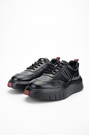 Valmenti CarlaErkek Siyah Hakiki Deri Sneakers & Spor Ayakkabı 381 19551 ERK AYK Y24