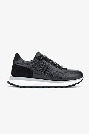 Valmenti Noa Erkek Siyah Hakiki Deri Sneakers & Spor Ayakkabı 381 19566 ERK AYK Y24