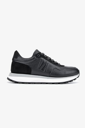 Valmenti Noa Erkek Siyah Hakiki Deri Sneakers & Spor Ayakkabı 381 19566 ERK AYK Y24