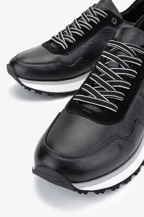 Valmenti Noa Erkek Siyah Hakiki Deri Sneakers & Spor Ayakkabı 381 19566 ERK AYK Y24