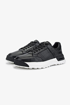 Valmenti Sneak Erkek Siyah Hakiki Deri Sneakers & Spor Ayakkabı 381 19472 ERK AYK Y24
