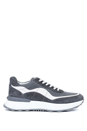Tamer Tanca Erkek Hakiki Deri Gri Sneakers & Spor Ayakkabı 381 19154 ERK AYK Y24 GRI
