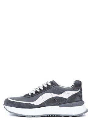 Tamer Tanca Erkek Hakiki Deri Gri Sneakers & Spor Ayakkabı 381 19154 ERK AYK Y24 GRI