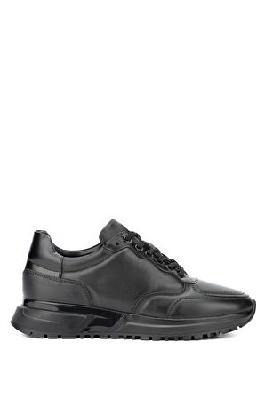 Tamer Tanca Erkek Hakiki Deri Siyah Sneakers & Spor Ayakkabı 381 19493 ERK AYK Y24 SIYAH