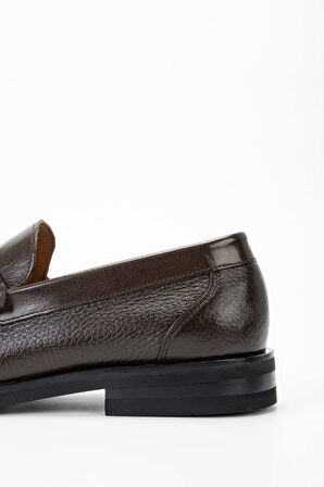 Tamer Tanca Erkek Hakiki Deri Kahverengi Loafer Ayakkabı 1008 01987 ERK AYK SK23/24 KHV BFL/KHV GYK