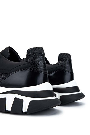 Tamer Tanca Erkek Hakiki Deri Siyah Sneakers & Spor Ayakkabı 381 12546-Y ERK AYK Y24 SIYAH KMS