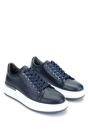 Tamer Tanca Erkek Hakiki Deri Lacivert Sneakers & Spor Ayakkabı 381 19669 ERK AYK Y24 LACIVERT